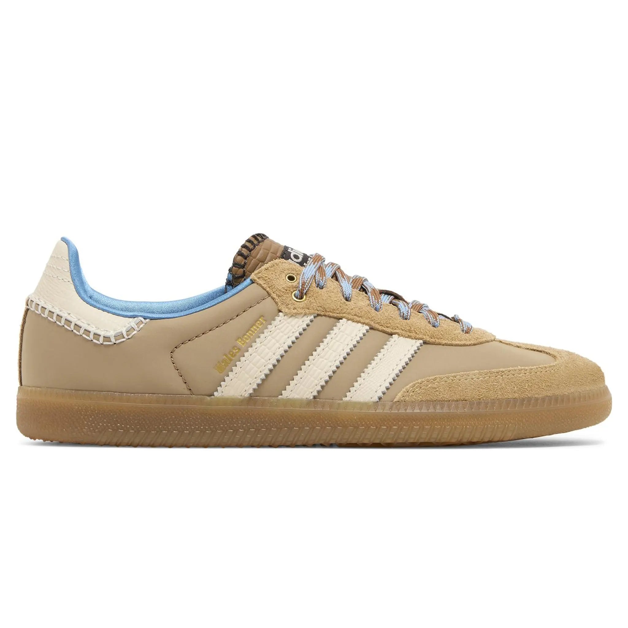 Side view of Adidas Samba Wales Bonner Nylon Desert White IH3261